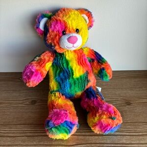 Build A Bear Tropicolor Rainbow Tie Dye Teddy Bear Plush 2013